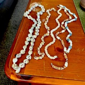 Necklaces all shells! All different and beautiful!